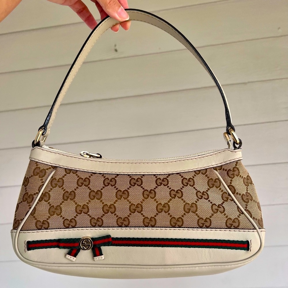 Gucci Mayfair Pochette Bag GG Canvas Small Vintage